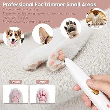 Amazon.com: White Rechargeable Mini Trimmer for Dogs & Cats